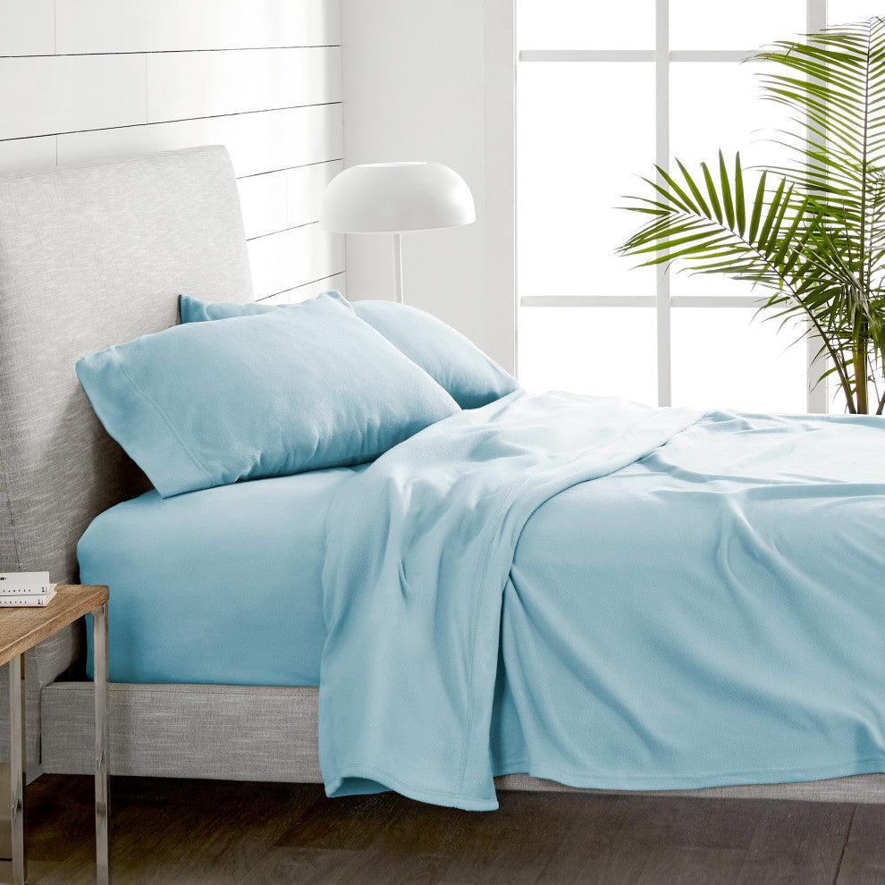 Polar Fleece Sheet Set, Light Blue, Twin XL