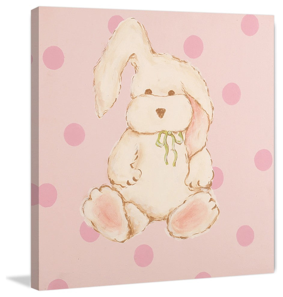 Marmont Hill, "Snuggly Bunny" by Reesa Qualia Painting on Wrapped Canvas, 24x24