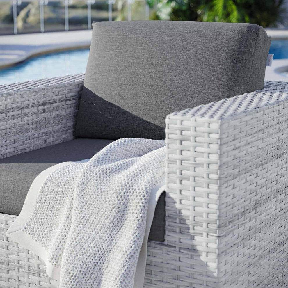 Convene Outdoor Patio Armchair Light Gray Charcoal