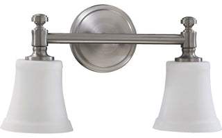 Quorum 2-Light Vanity Light, Satin Nickel