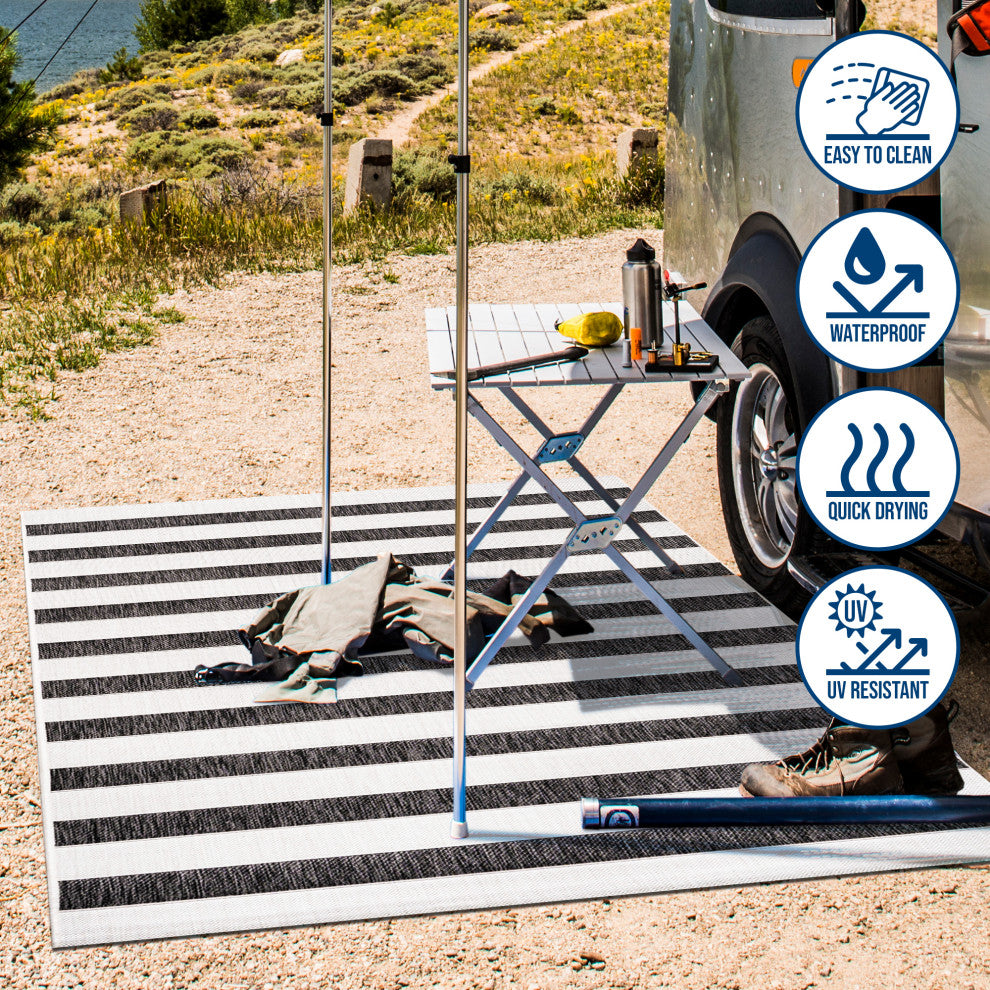 Aveiro Wide Stripe Indoor/Outdoor Area Rug