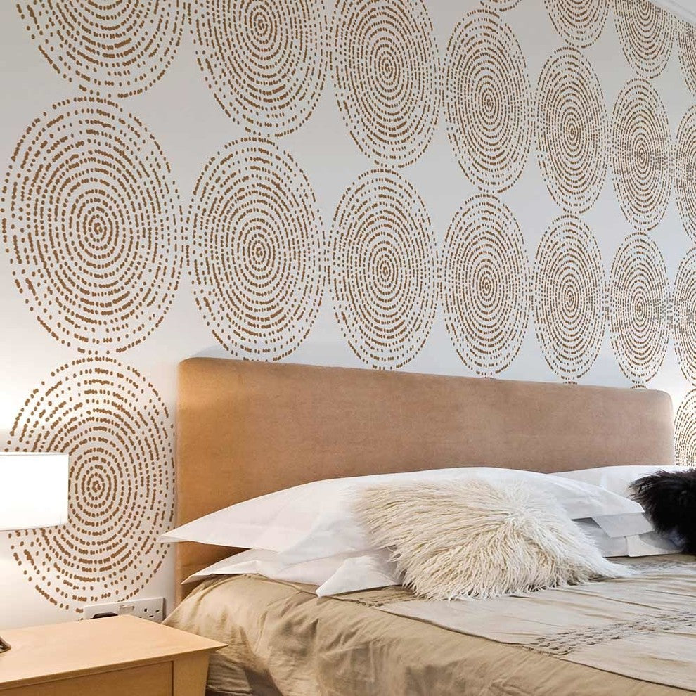 Resonance Allover Stencil Pattern, DIY home Decor, Easy DIY Wall Decor