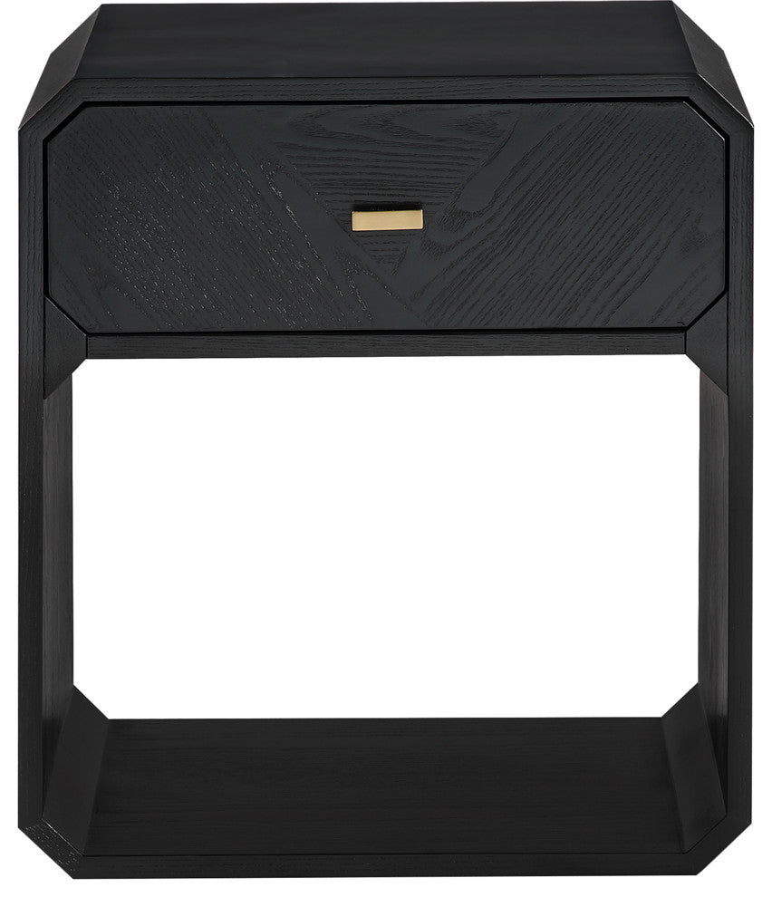 Parker Ash Veneer Nightstand, Black