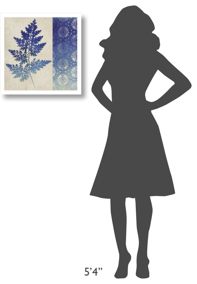 "Indigo Leaves III" Digital Paper Print by Studio Mousseau, 20"x20"