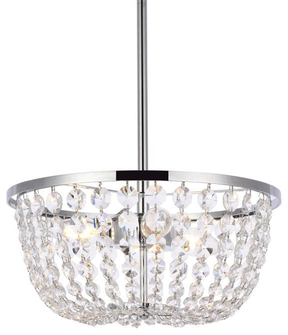 Georgina 13" Pendant, Chrome