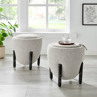 Murphy Storage Ottoman, Horizon Gray, Fabric