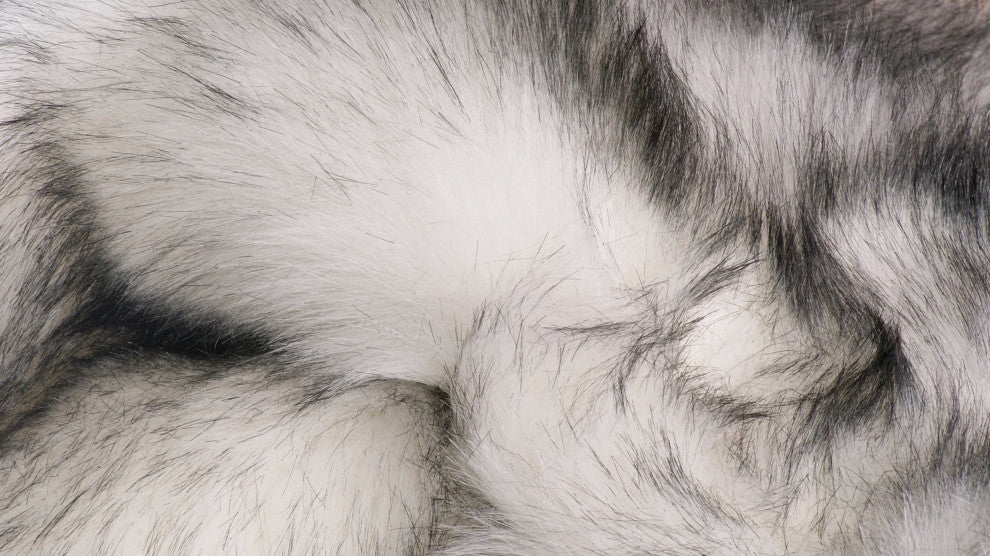 24" X 36" X 1.5" Gradient Grey Faux Sheepskin - Area Rug