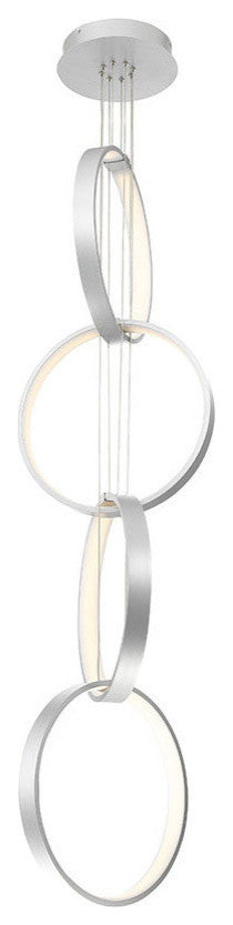 Rings LED 4-Light Pendant 3000K, Titanium