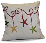 Decorative Holiday Pillow Geometric Print, Cranberry, 26"x26"