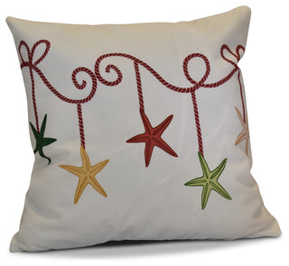 Decorative Holiday Pillow Geometric Print, Cranberry, 26"x26"