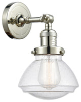 Olean 1-Light Sconce, Polished Nickel, Seedy