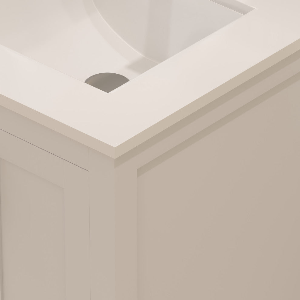 Rooh Bathroom Vanity, White, 36r", Vanity, Countertop, Sink, Faucet