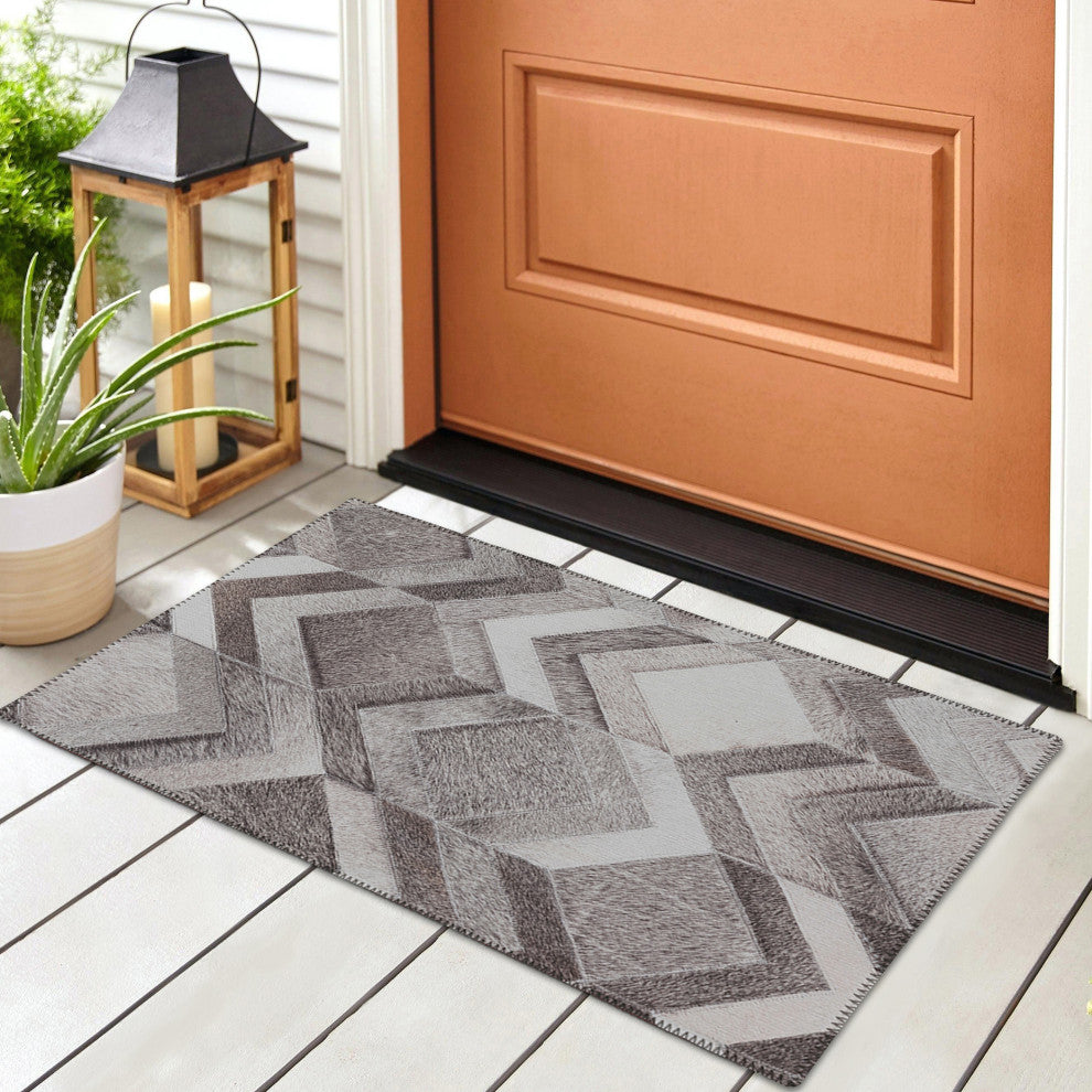 Indoor/Outdoor Stetson SS5 Flannel Machine Washable 1'8" x 2'6" Rug