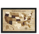"Usa Modern Vintage Wood" By Michael Mullan, Framed Painting Print