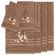 Linum Home Textiles Spring Time Embellished, Latte, Embellished Towel, 8-Piece S