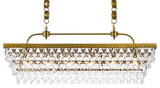 Nasir 40" Rectangle Pendant, Brass