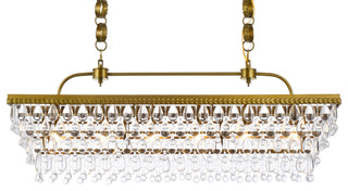 Nasir 40" Rectangle Pendant, Brass