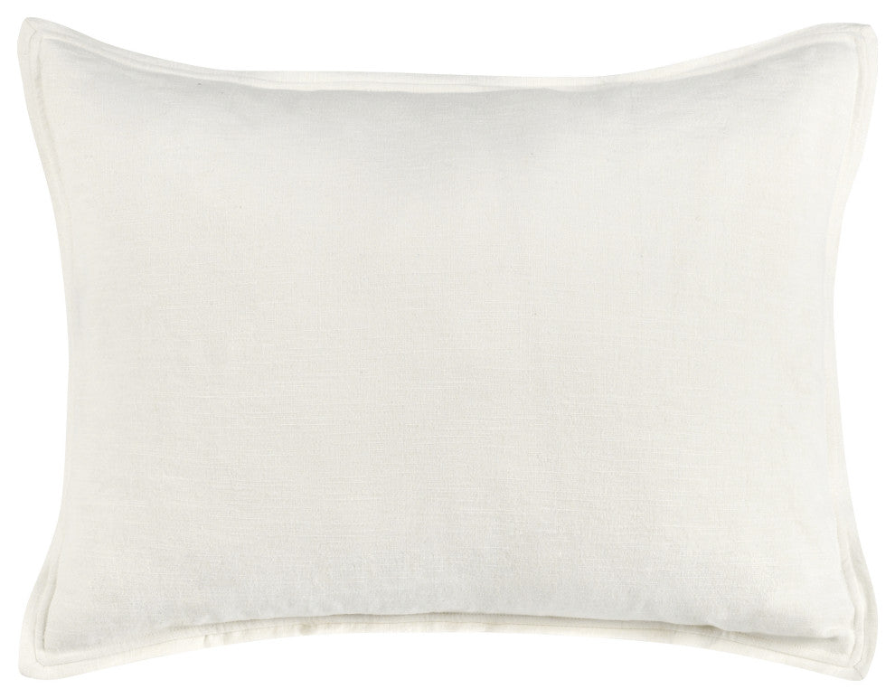 Talia Cotton Linen Blend Shams, Natural, Ivory, Standard Sham