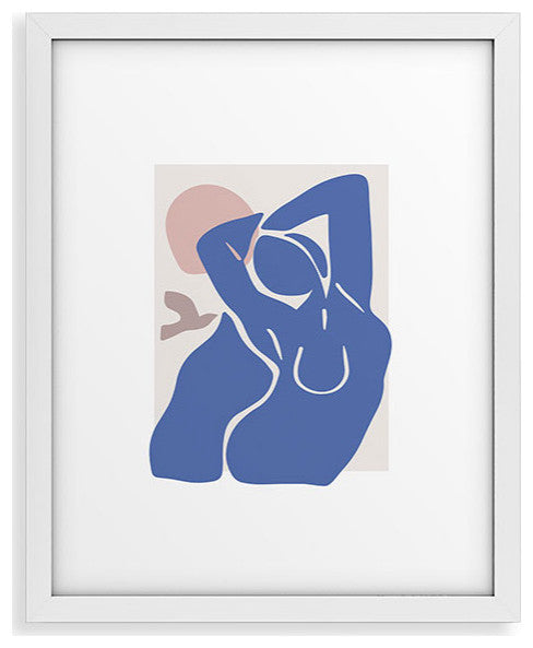 Mambo Art Studio Blue Summer Framed Art Print, 16x20"