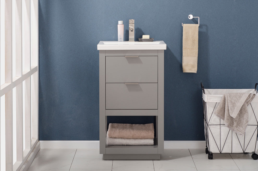 Klein 20" Single Sink Vanity, Gray