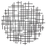 Iquara Large Black Round Metal Wall Art