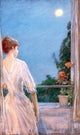 Frederick Childe Hassam On the Balcony, 18"x27" Gallery Wrapped Canvas Print