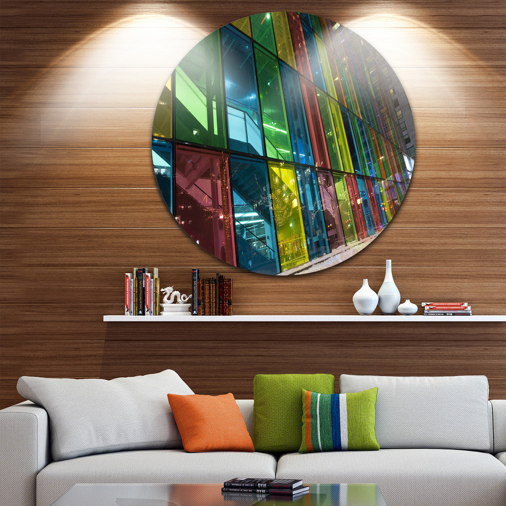 Palais Des Congress De Montreal, Modern Large Disc Metal Wall Art, 11"