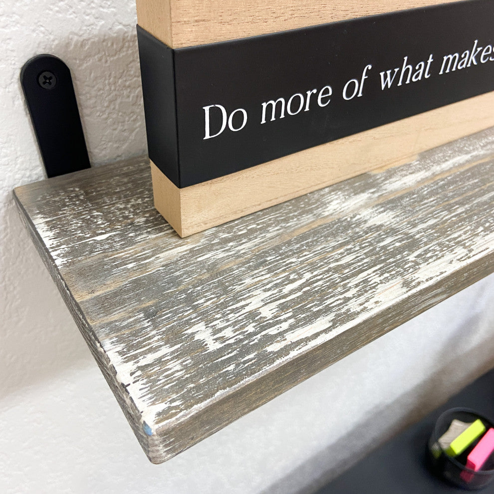 Barn Walls Floating Shelves - Set of 4, Graywash