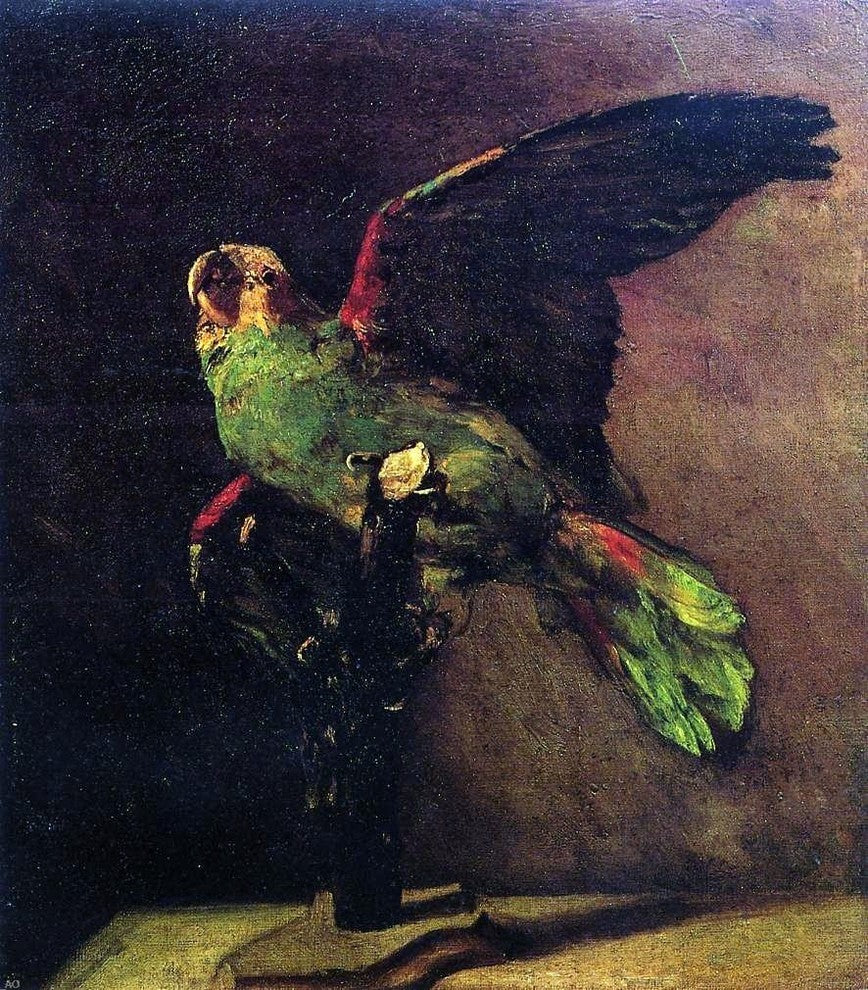 Vincent Van Gogh The Green Parrot - 20" x 25" Premium Canvas Print