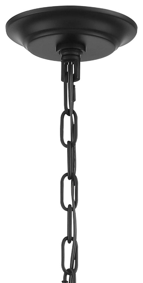Bailey 8-Light 22" Chandelier, Matte Black
