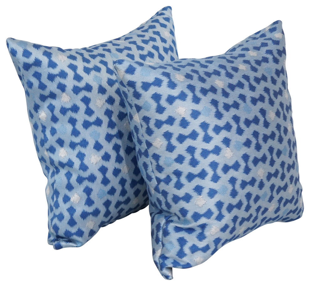 17" Jacquard Throw Pillows With Inserts, Set of 2, Talamols Skippe