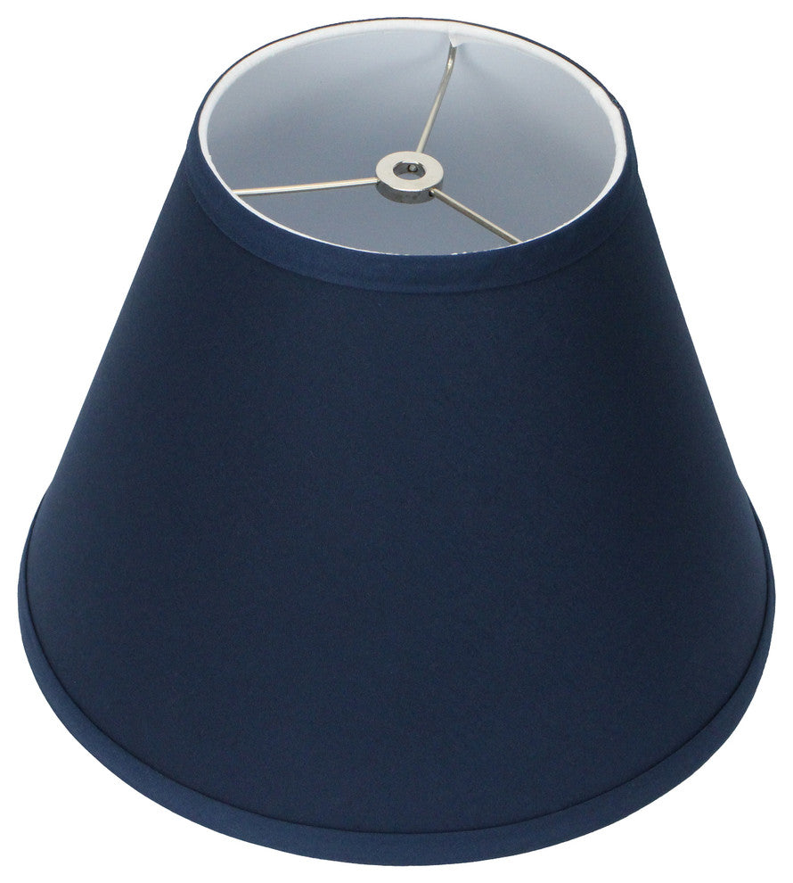 Fenchel Shades, 6"x12"x9" Spider Attachment Empire Lamp Shade, Linen Navy Blue