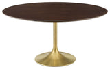 Lippa 60" Wood Dining Table, Gold Cherry Walnut