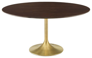 Lippa 60" Wood Dining Table, Gold Cherry Walnut