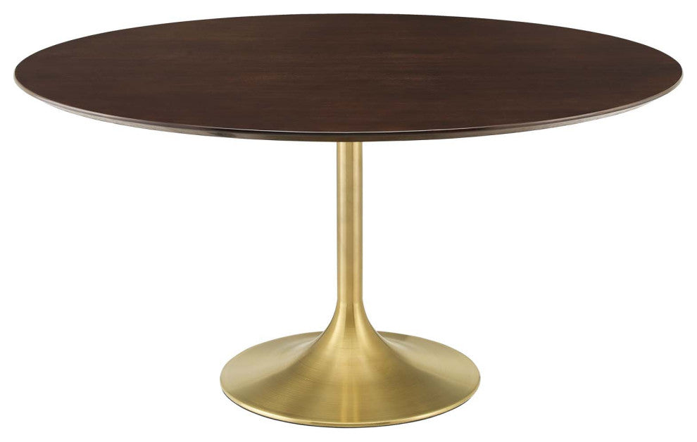 Lippa 60" Wood Dining Table, Gold Cherry Walnut