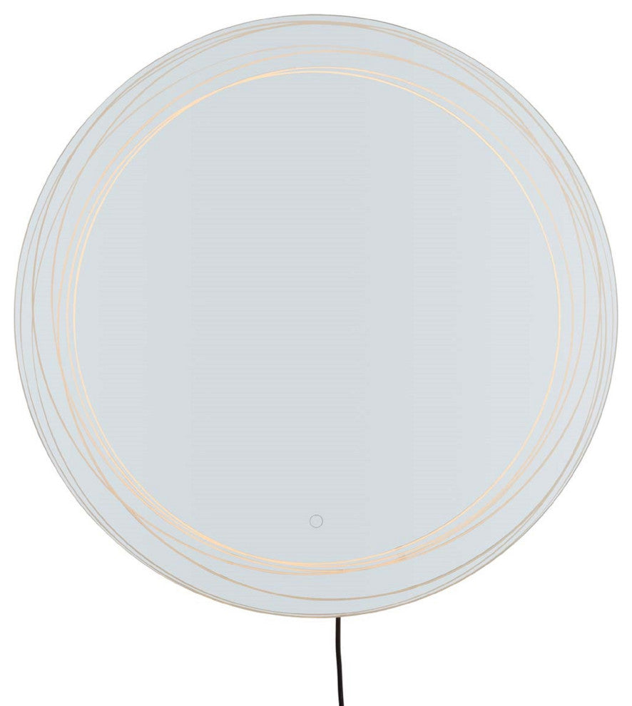Mojave 36" Round Backlit LED Wall Mirror - Chrome
