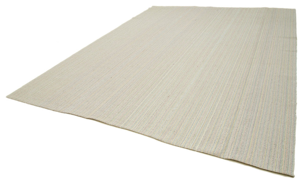 Rug N Carpet - Handmade Turkish 10' 1'' x 13' 5'' Modern Design Wool Kilim Rug