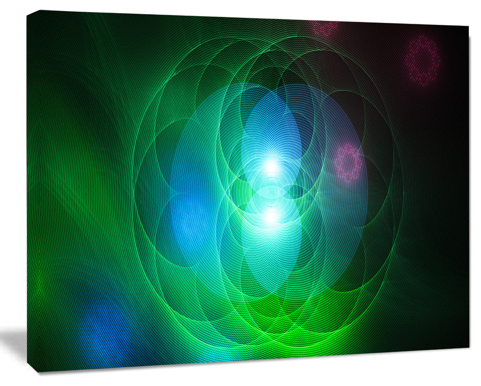 Merge Colored Spheres., Oversized Abstract Canvas Art Print, 60x40