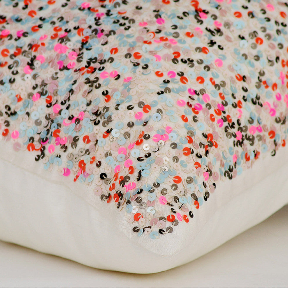 Pink Throw Pillow Covers 16"x16" Silk, Wonderland Dust
