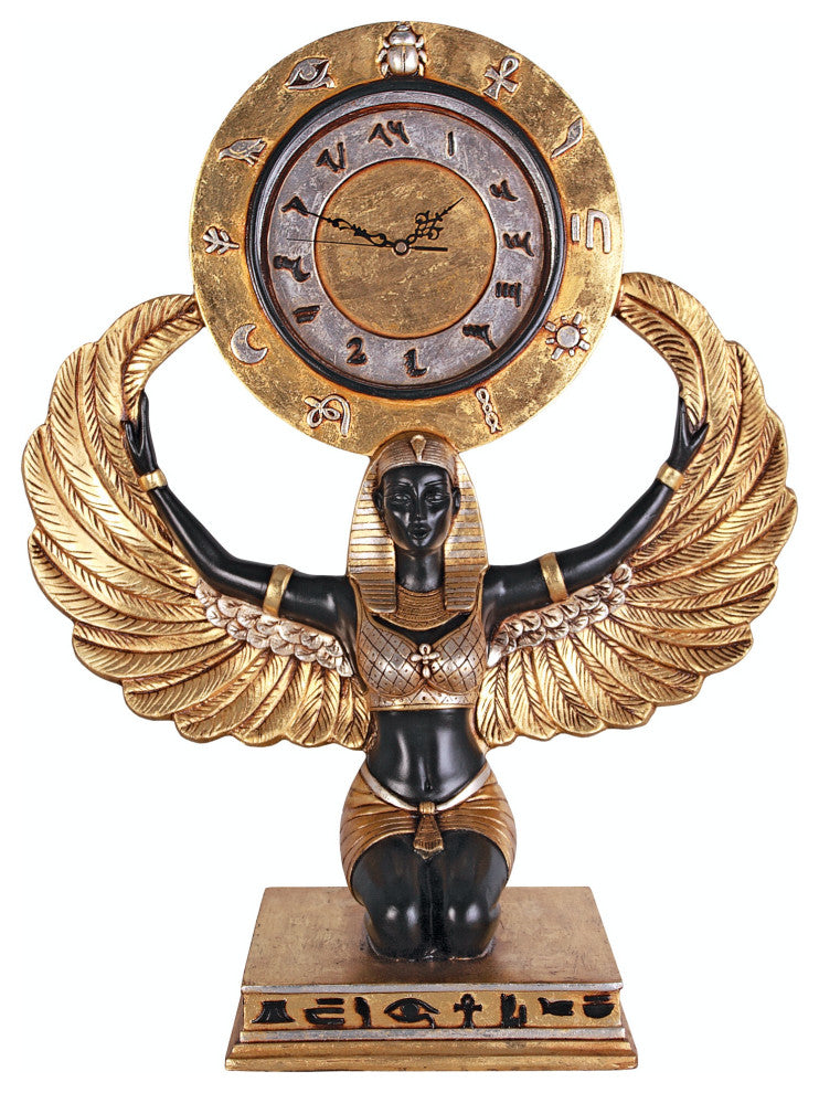 Egyptian Goddess Isis Grand-Scale Clock Statue