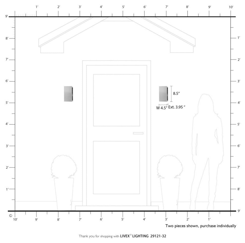 Winfield 1 Light Satin Gold Outdoor ADA Small Sconce