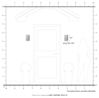 Winfield 1 Light Satin Gold Outdoor ADA Small Sconce