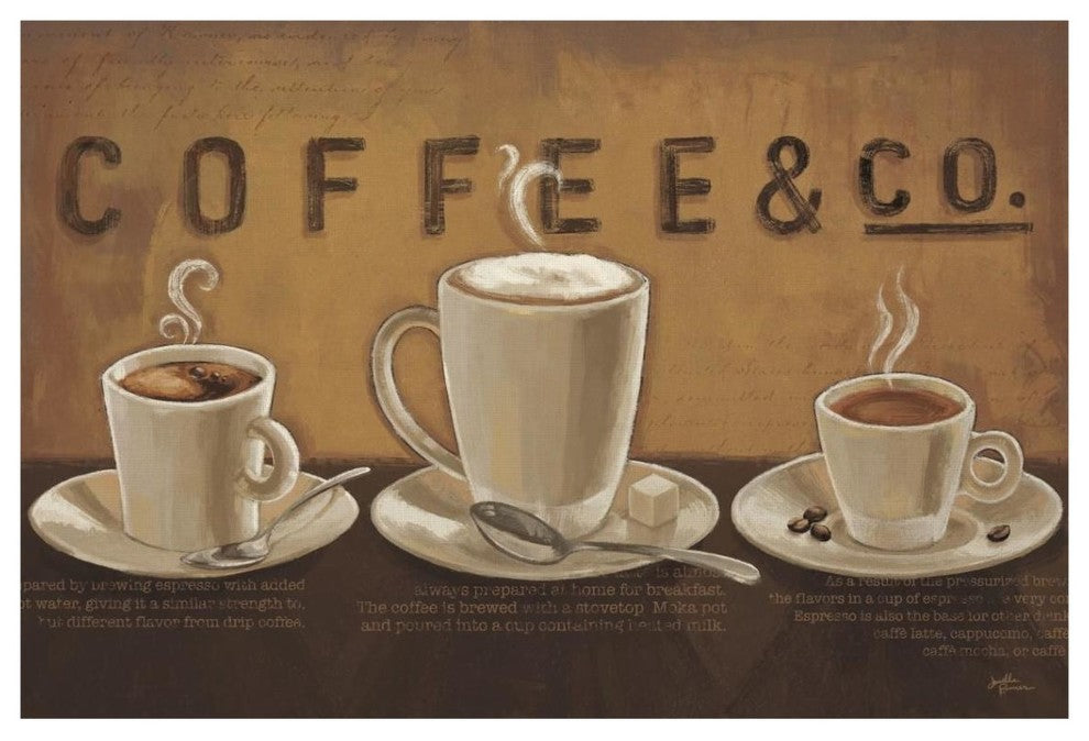 "Coffee and Co VI" Digital Paper Print by Janelle Penner, 38"x26"