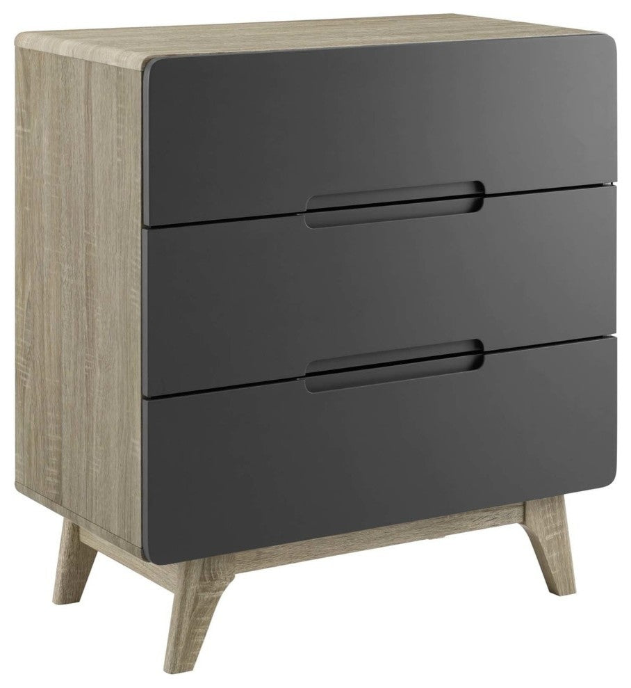 Origin Three-Drawer Chest or Stand, Natural Gray