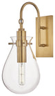 Ivy 1-Light Wall Sconce, Aged Brass