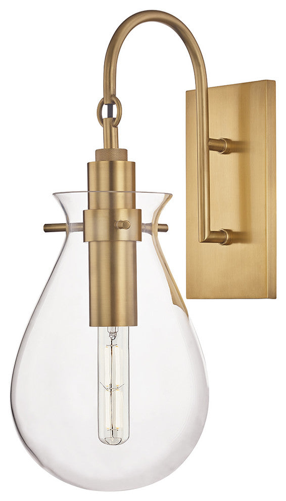 Ivy 1-Light Wall Sconce, Aged Brass