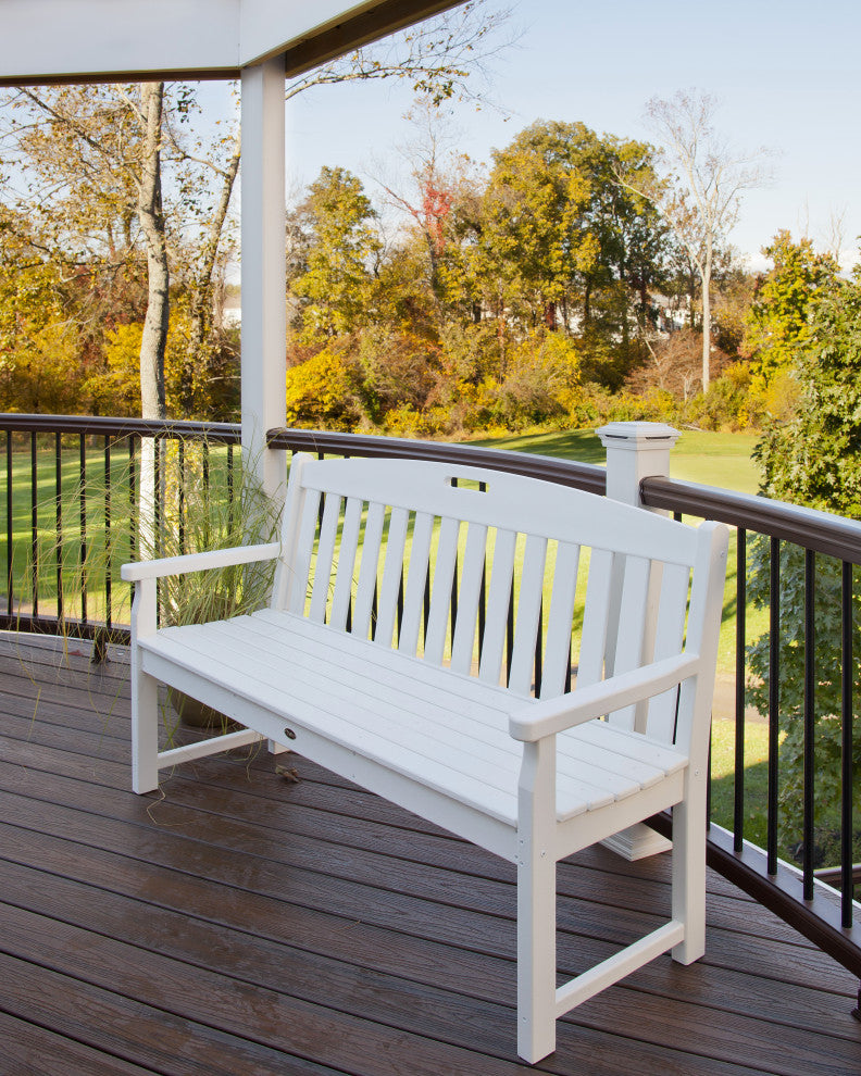Yacht Club 60" Bench, Classic White