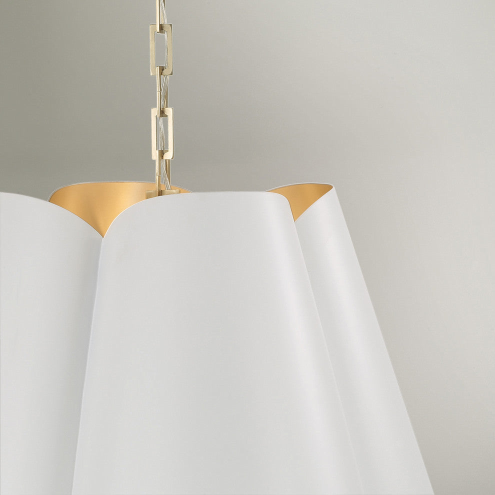 Capital Lighting 355441 Maeve 27"W Pendant - Matte Brass / White