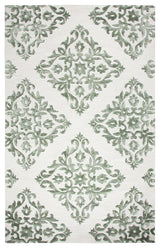 Eden Harbor EH110A Light Gray Ornamental Area Rug, Rectangular 5'x8'
