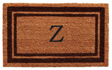 Burgundy Border 18"x30" Monogram Doormat, Letter S